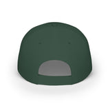 Dark green adjustable baseball cap shown from the back, featuring a curved brim and a fabric strap closure for a customizable fit, made from durable material with stitched ventilation eyelets for breathability. | PicSEO 1776570029915