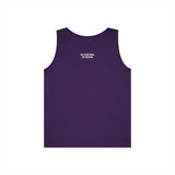 Dark purple sleeveless tank top featuring a minimalist design with the phrase "SEE EVERYTHING. SAY NOTHING." printed in white on the upper back. Made from soft, breathable fabric, perfect for casual wear, workouts, or layering in warm weather. | PicSEO 1776476731652