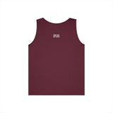Maroon sleeveless tank top featuring the inspiring text "THICK SKIN. SOFT HEART." printed in white on the upper back, combining casual style with a motivational message. | PicSEO 1776569550583